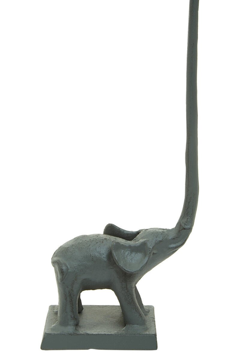 Fauna Grey Finish Elephant Toilet Roll Holder With Square Base - Joe’s Haven