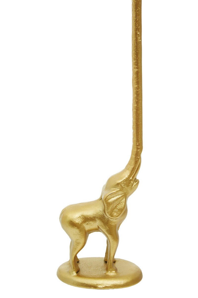 Fauna Gold Finish Elephant Toilet Roll Holder With Round Base - Joe’s Haven