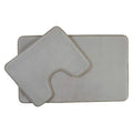 Soak Light Grey Bath And Pedestal Mat Set - Joe’s Haven