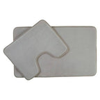 Soak Light Grey Bath And Pedestal Mat Set - Joe’s Haven