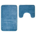 Soak Denim Blue Bath And Pedestal Mat Set - Joe’s Haven
