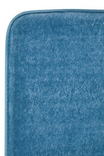 Soak Denim Blue Bath And Pedestal Mat Set - Joe’s Haven