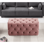Melia Velvet Ottoman Bench - Joe’s Haven