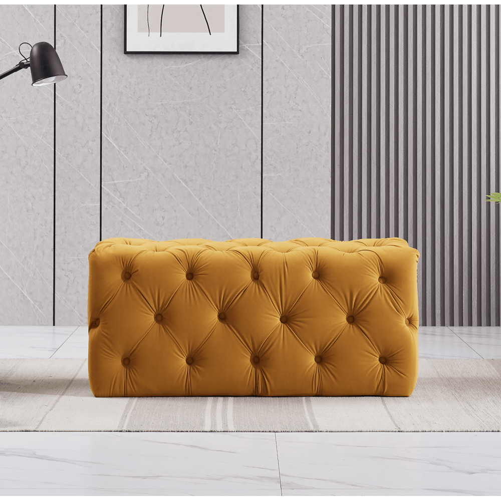 Melia Velvet Ottoman Bench - Joe’s Haven