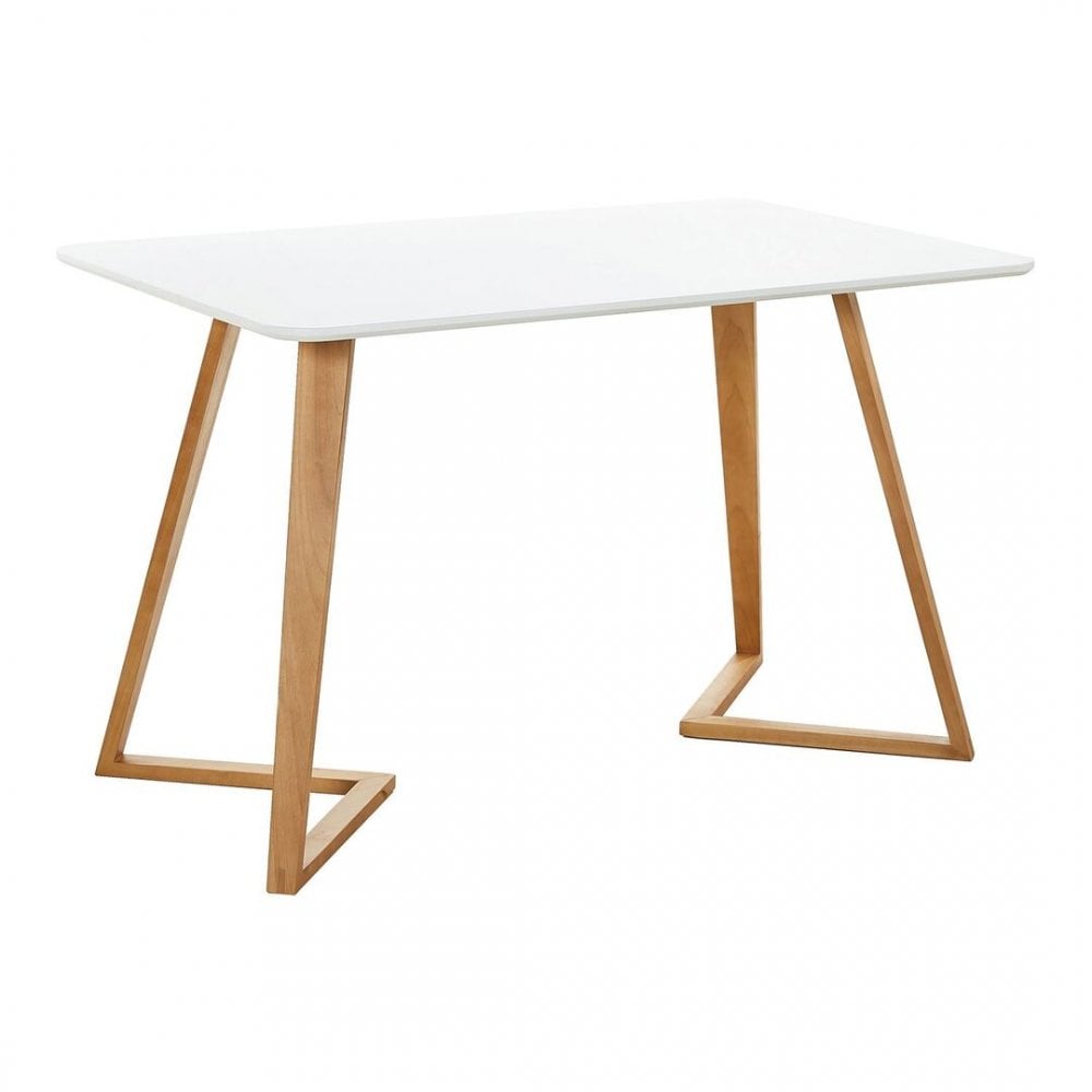 Dallas Scandinavian - inspired Dining Table - Easy Clean Wooden Table Top with Wooden Legs - Joe’s Haven