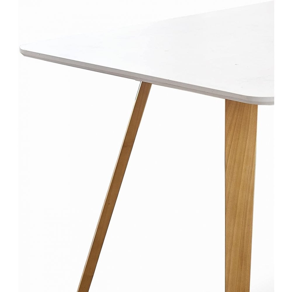 Dallas Scandinavian - inspired Dining Table - Easy Clean Wooden Table Top with Wooden Legs - Joe’s Haven