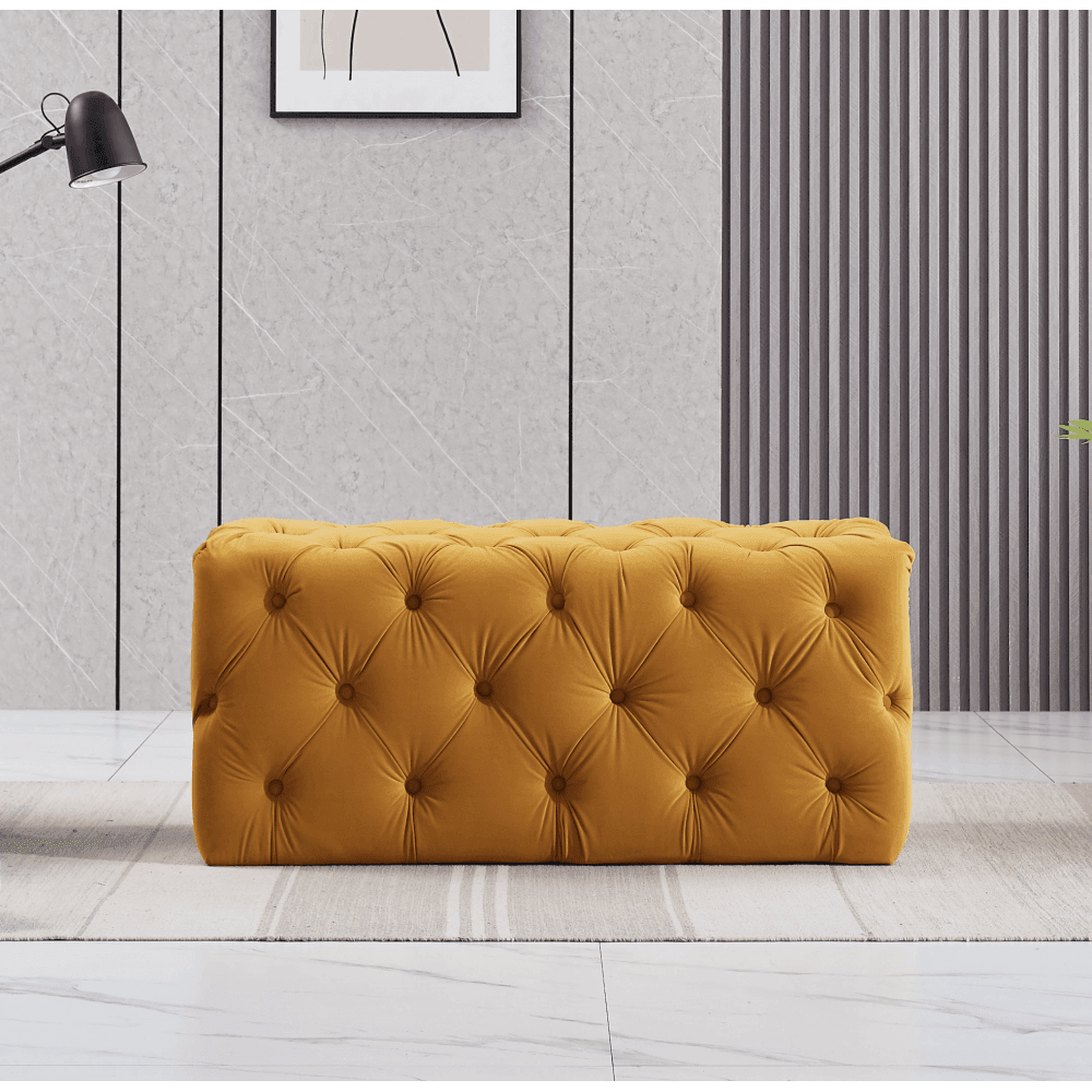 Melia Velvet Ottoman Bench - Joe’s Haven