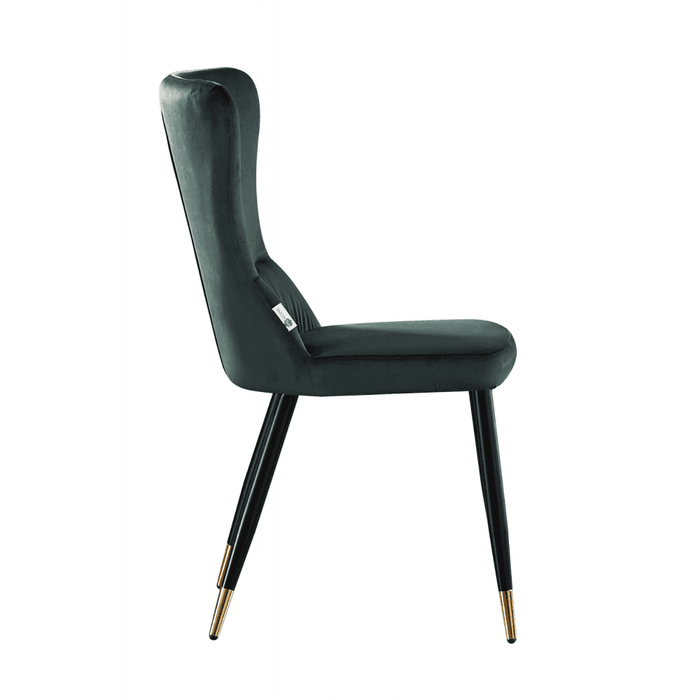 New York LUX Velvet Dining Chair with Metal Legs - Scandinavian Inspired - Joe’s Haven