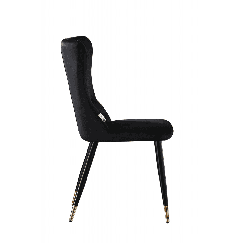 New York LUX Velvet Dining Chair with Metal Legs - Scandinavian Inspired - Joe’s Haven