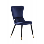 New York LUX Velvet Dining Chair with Metal Legs - Scandinavian Inspired - Joe’s Haven