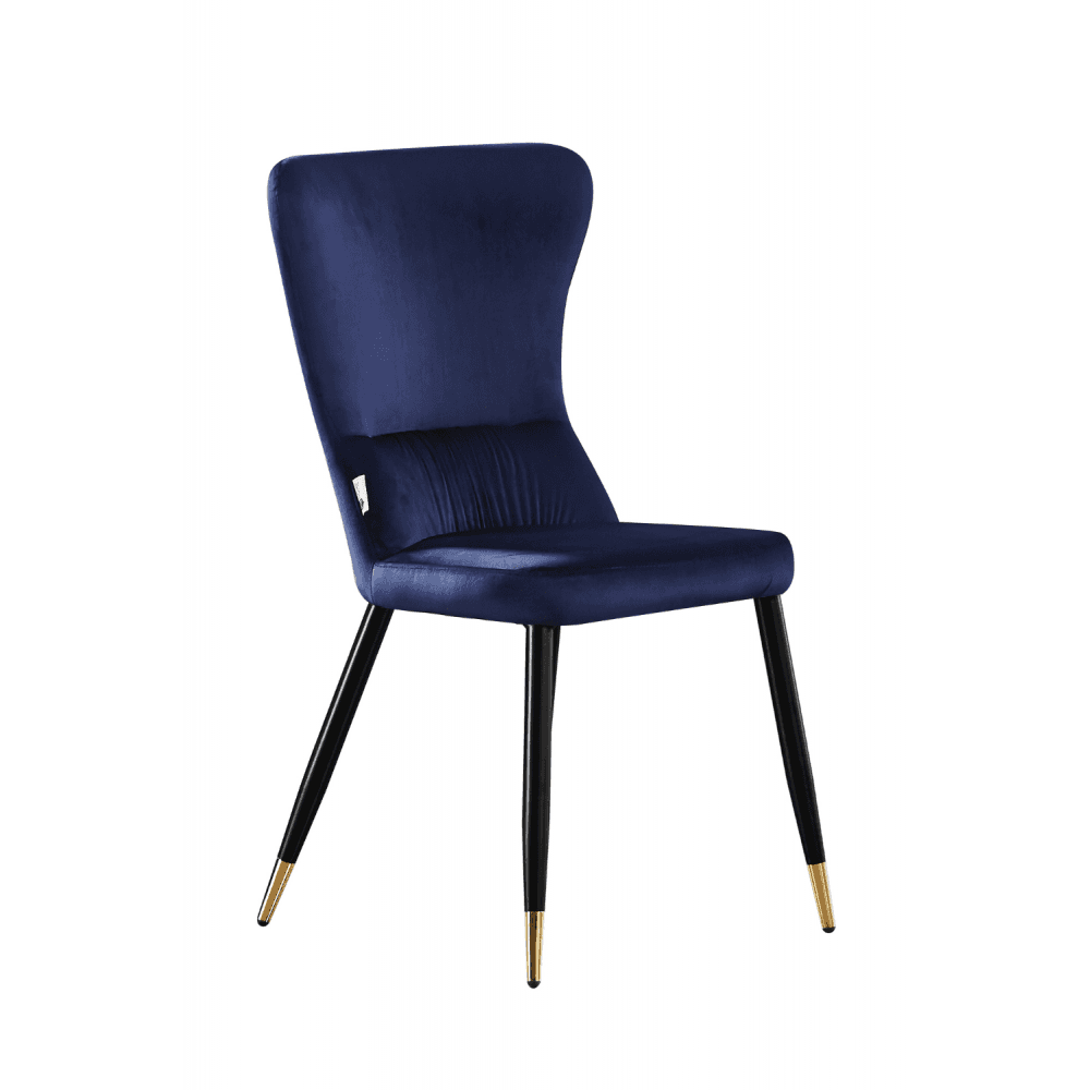 New York LUX Velvet Dining Chair with Metal Legs - Scandinavian Inspired - Joe’s Haven