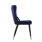 New York LUX Velvet Dining Chair with Metal Legs - Scandinavian Inspired - Joe’s Haven