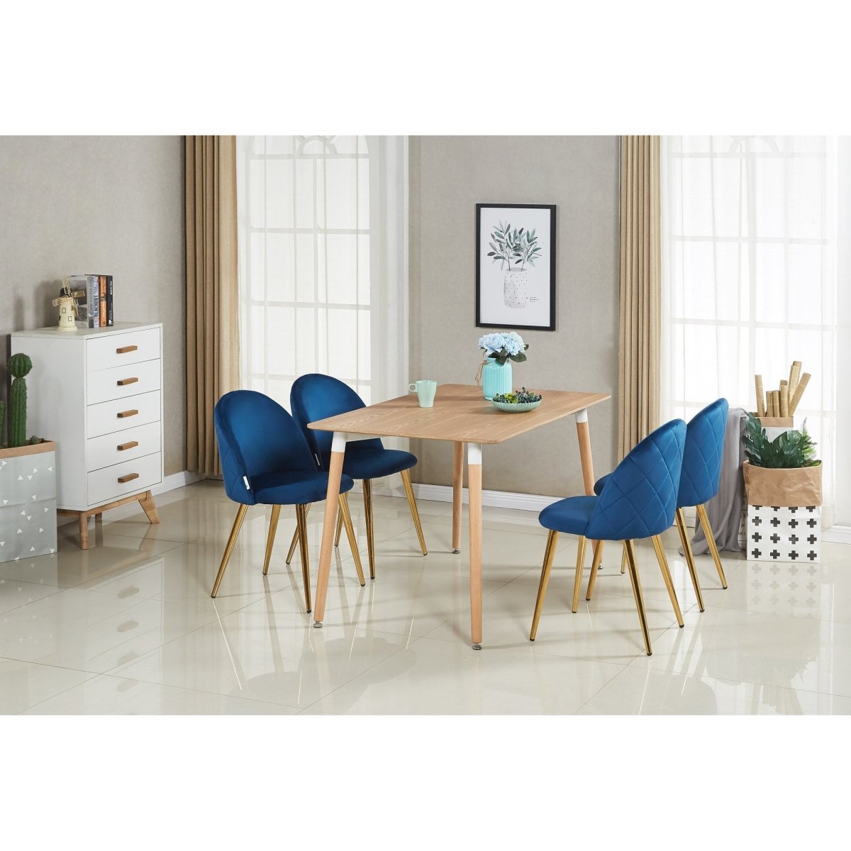 Lucia Velvet Dining Chair Set of 2 - Joe’s Haven