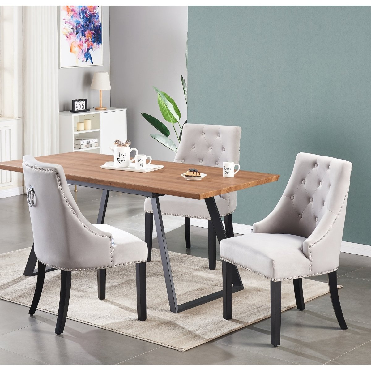 Windsor Toga Lux Dining Set | a Brown Table and Set of 4 Chairs - Joe’s Haven