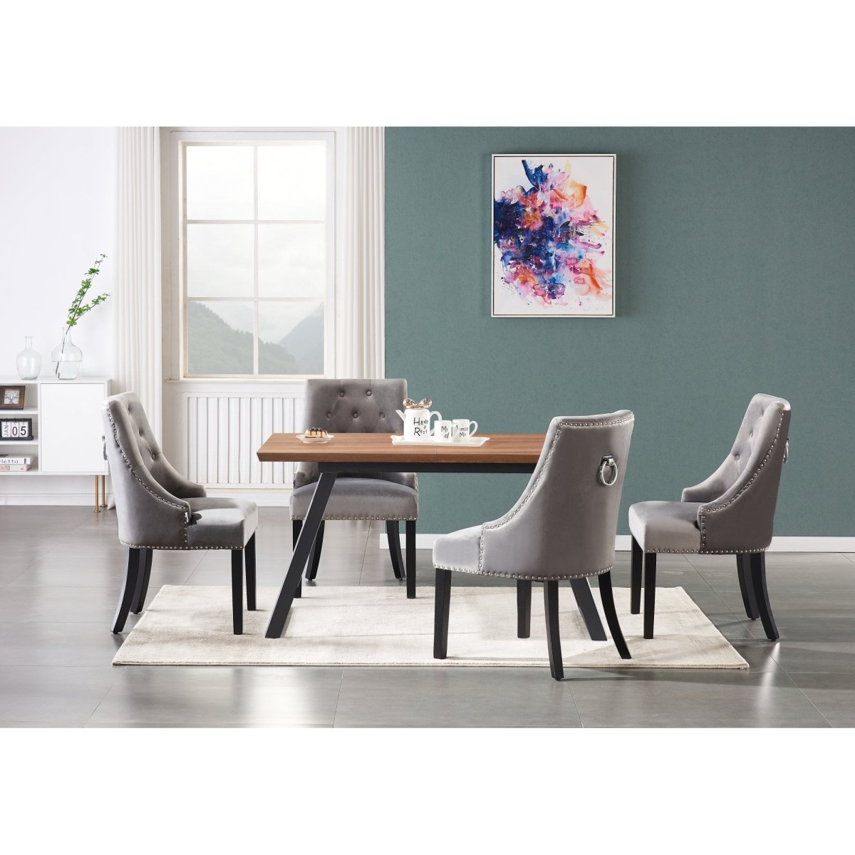 Windsor Toga Lux Dining Set | a Brown Table and Set of 4 Chairs - Joe’s Haven
