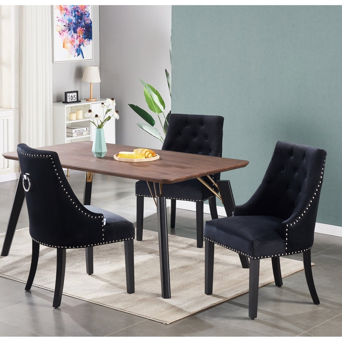Windsor Cosmo Lux Dining Set | a Walnut Table and Set of 4 Chairs - Joe’s Haven
