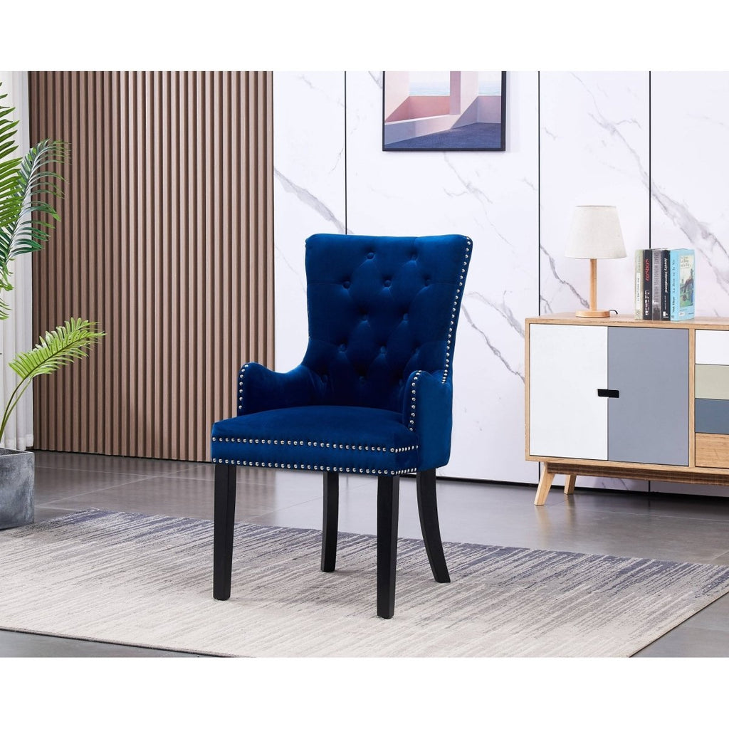 Windsor LUX Knocker Back Velvet Dining Chair w/ Armrests - Joe’s Haven