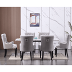 Windsor LUX Knocker Back Velvet Dining Chair w/ Armrests - Joe’s Haven