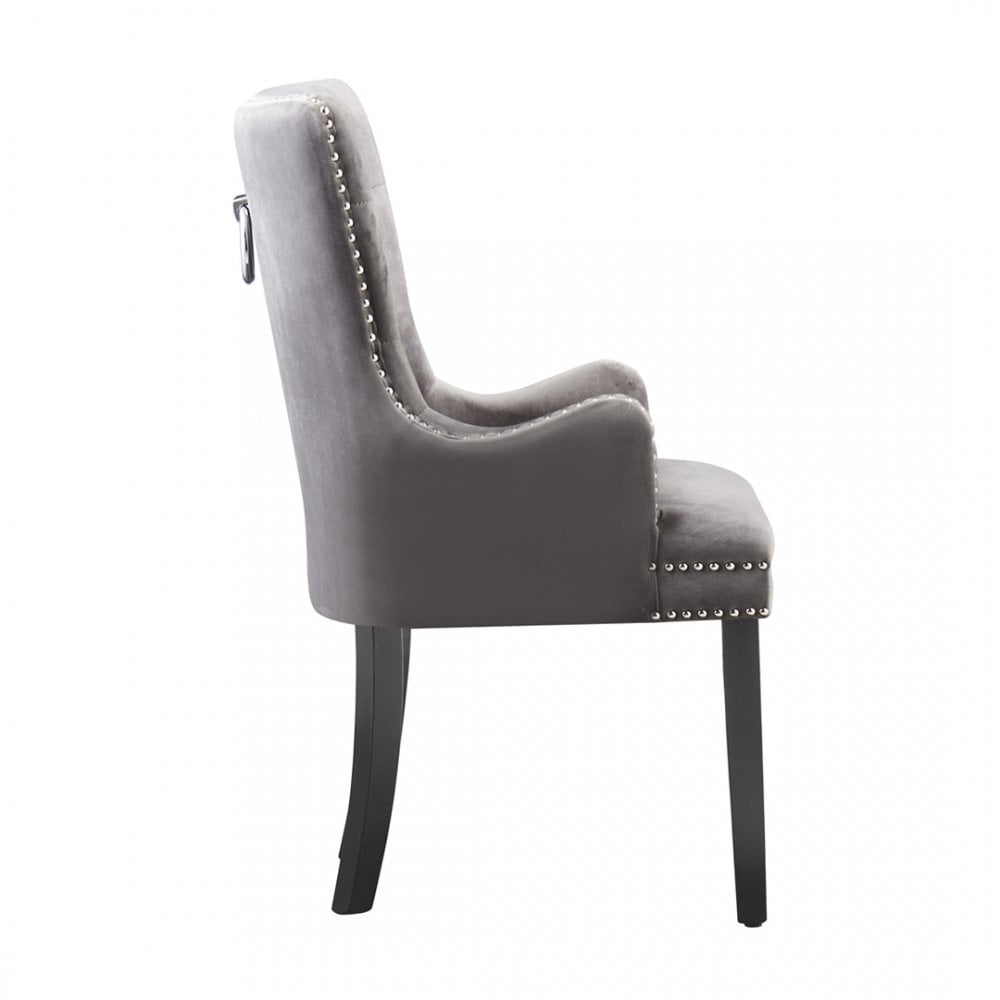 Windsor LUX Knocker Back Velvet Dining Chair w/ Armrests - Joe’s Haven