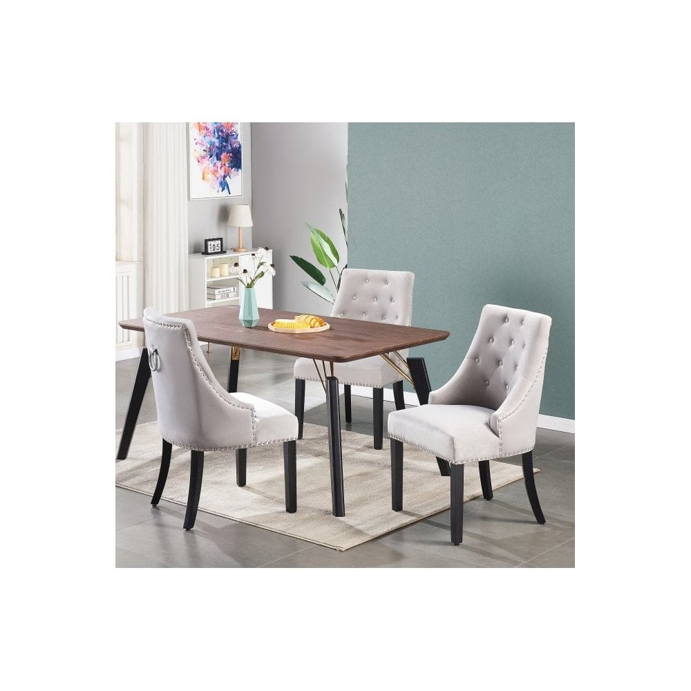 Windsor Cosmo Lux Dining Set | a Walnut Table and Set of 4 Chairs - Joe’s Haven
