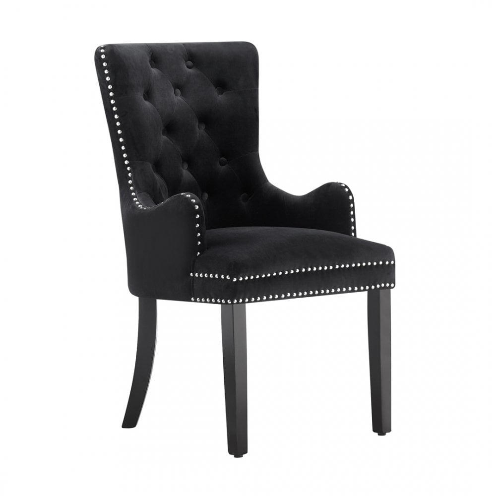 Windsor LUX Knocker Back Velvet Dining Chair w/ Armrests - Joe’s Haven