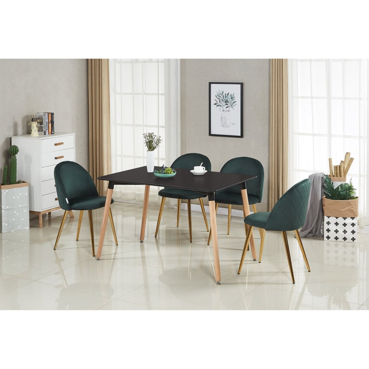 Lucia Velvet Dining Chair Set of 2 - Joe’s Haven