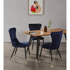 New York LUX Velvet Dining Chair with Metal Legs - Scandinavian Inspired - Joe’s Haven