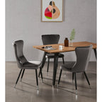 New York LUX Velvet Dining Chair with Metal Legs - Scandinavian Inspired - Joe’s Haven