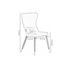 New York LUX Velvet Dining Chair with Metal Legs - Scandinavian Inspired - Joe’s Haven