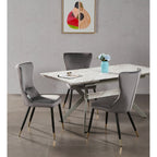 New York LUX Velvet Dining Chair with Metal Legs - Scandinavian Inspired - Joe’s Haven