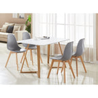 Dallas Scandinavian - inspired Dining Table - Easy Clean Wooden Table Top with Wooden Legs - Joe’s Haven