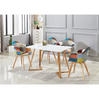 Dallas Scandinavian - inspired Dining Table - Easy Clean Wooden Table Top with Wooden Legs - Joe’s Haven