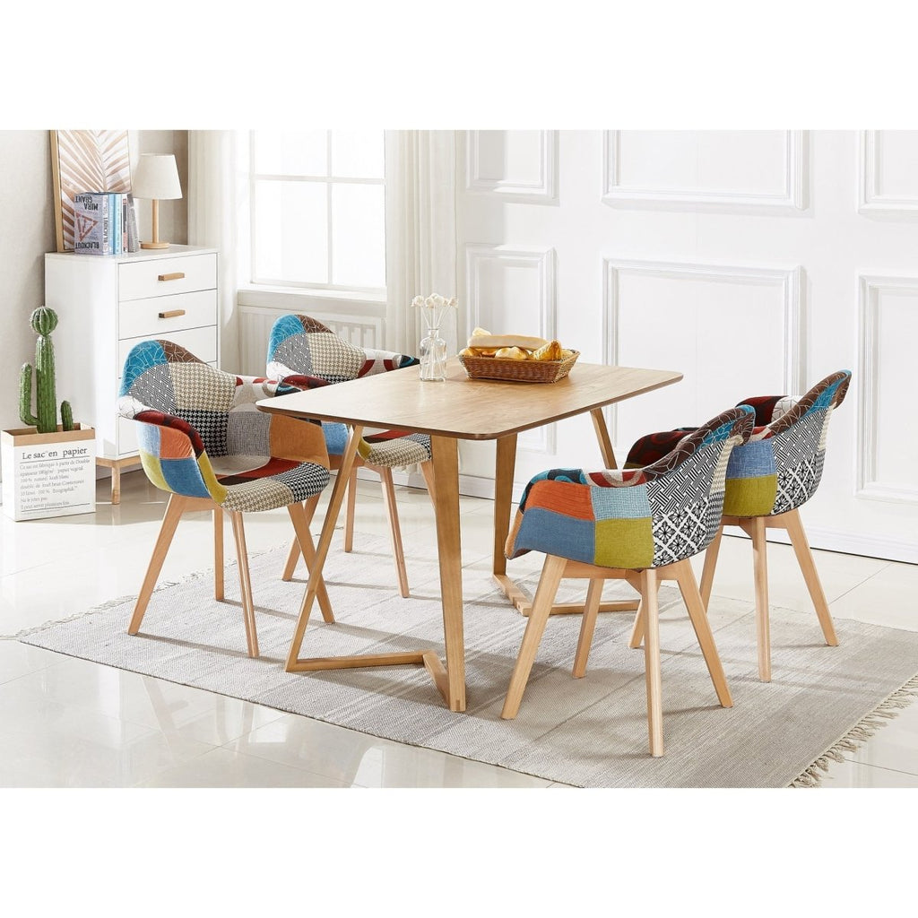 Dallas Scandinavian - inspired Dining Table - Easy Clean Wooden Table Top with Wooden Legs - Joe’s Haven