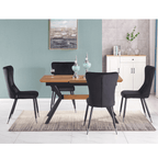 New York LUX Velvet Dining Chair with Metal Legs - Scandinavian Inspired - Joe’s Haven