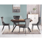 New York LUX Velvet Dining Chair with Metal Legs - Scandinavian Inspired - Joe’s Haven