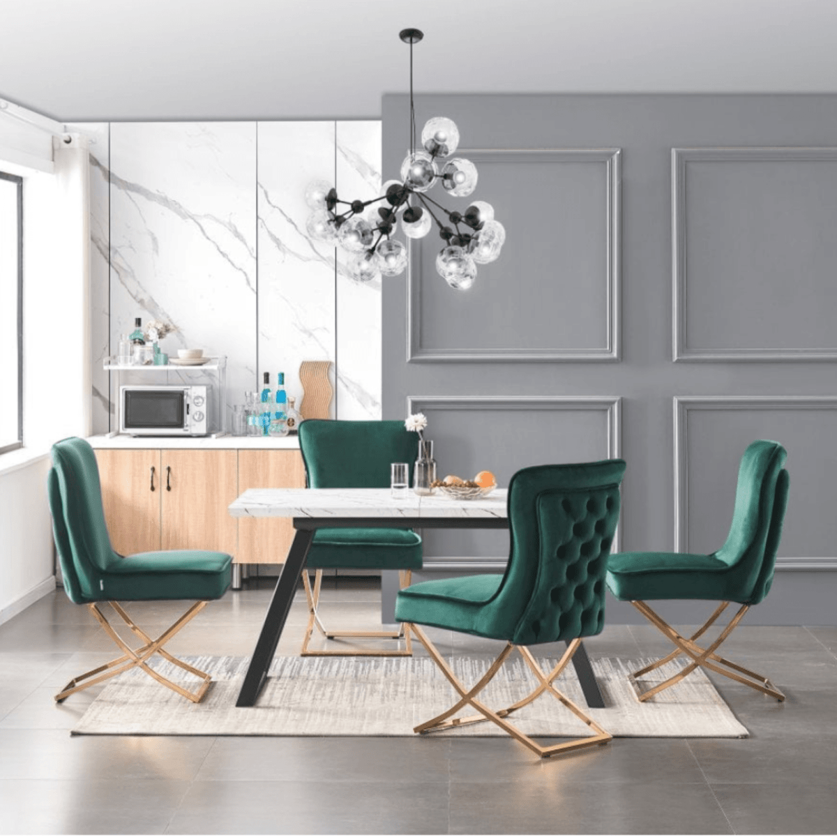Trafalgar Velvet Dining Chair - Joe’s Haven