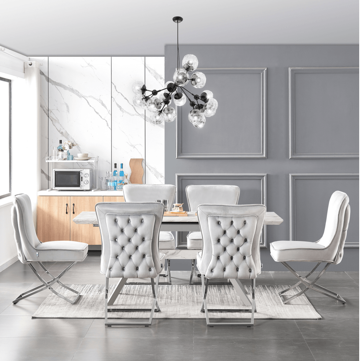 Trafalgar Velvet Dining Chair - Joe’s Haven