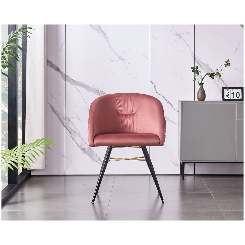 Vittorio LUX Velvet Dining Chair with Metal Legs - Perfect for Dining Room Living Room - Joe’s Haven