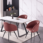 Vittorio LUX Velvet Dining Chair with Metal Legs - Perfect for Dining Room Living Room - Joe’s Haven
