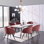 Vittorio LUX Velvet Dining Chair with Metal Legs - Perfect for Dining Room Living Room - Joe’s Haven
