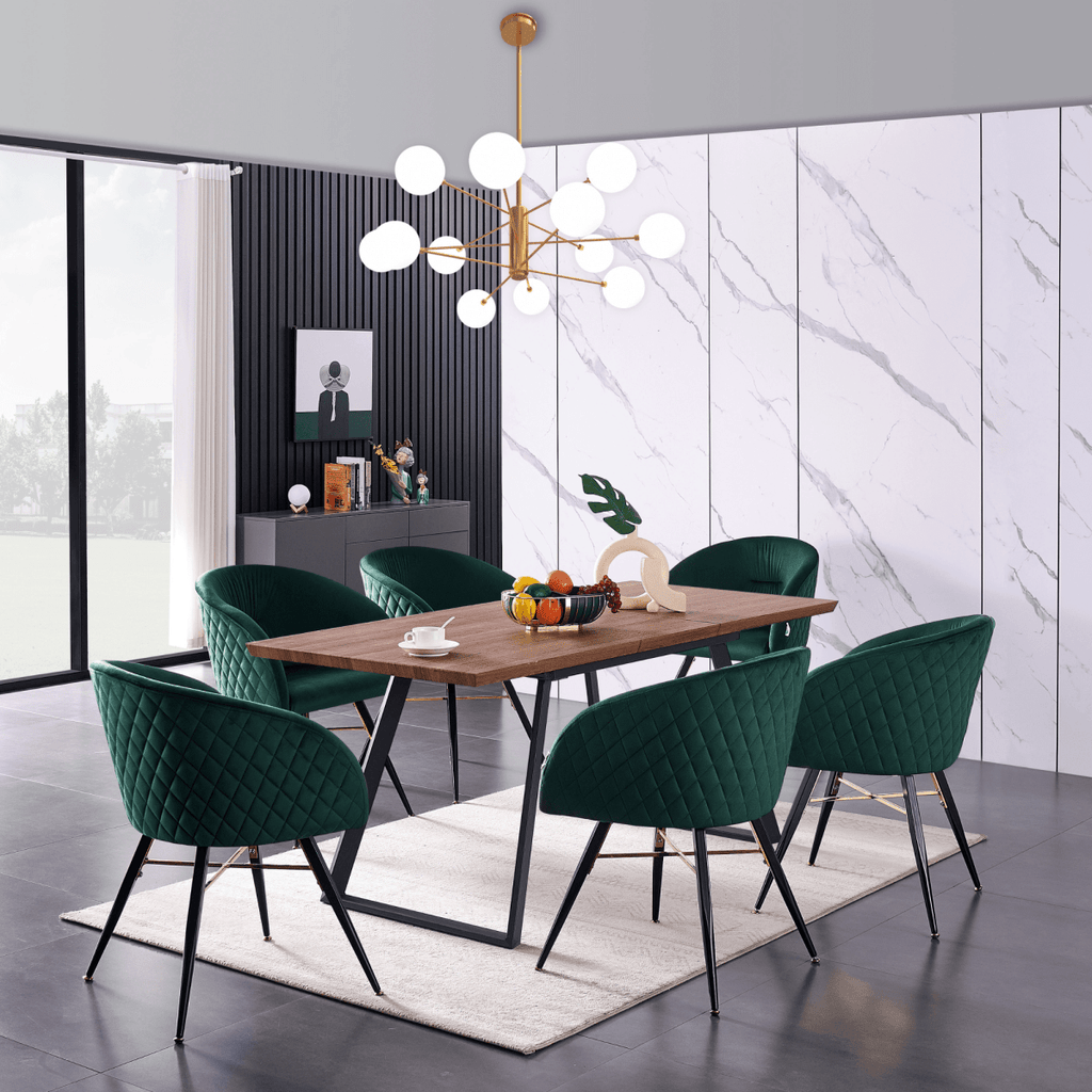 Vittorio LUX Velvet Dining Chair with Metal Legs - Perfect for Dining Room Living Room - Joe’s Haven