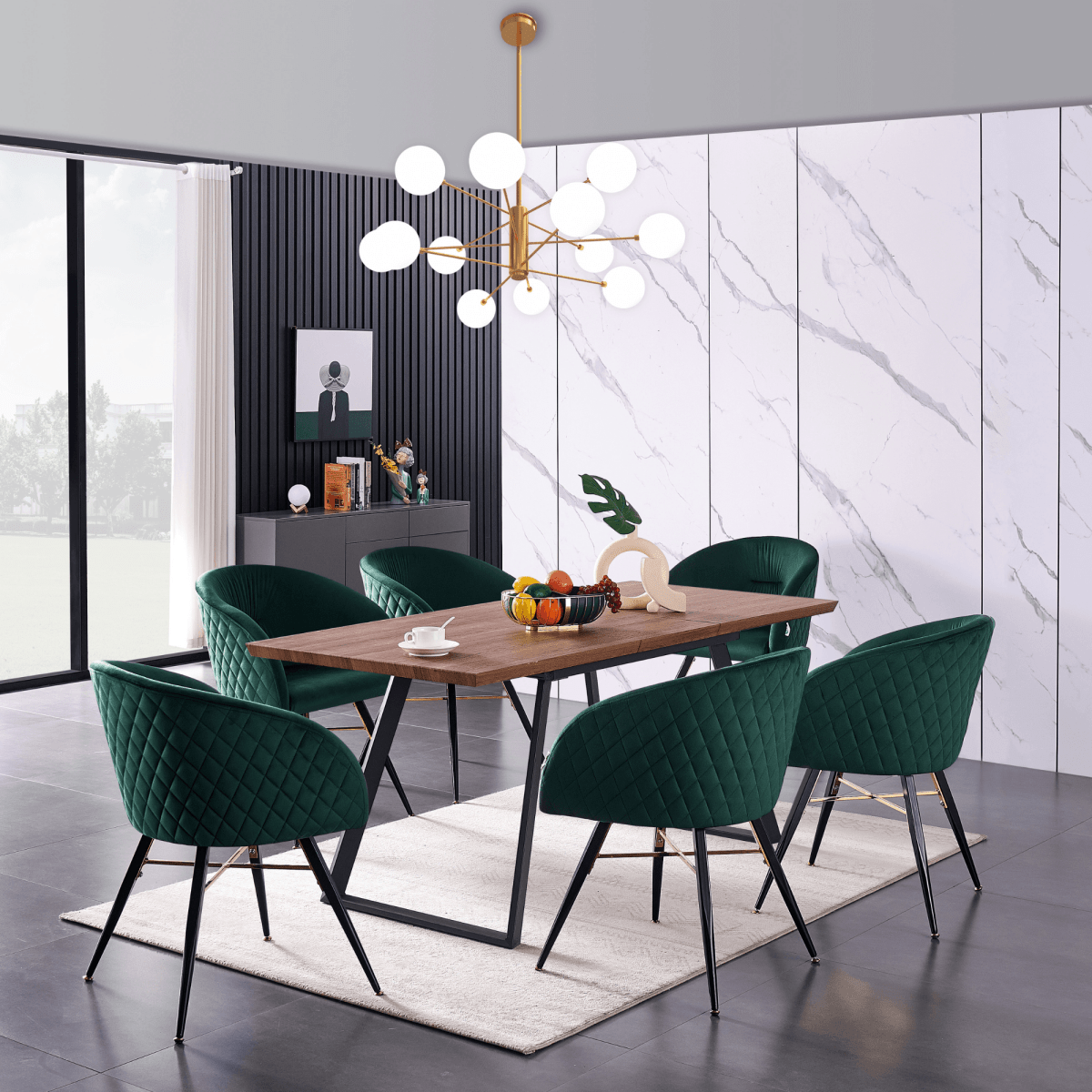 Vittorio LUX Velvet Dining Chair with Metal Legs - Perfect for Dining Room Living Room - Joe’s Haven