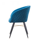 Vittorio LUX Velvet Dining Chair with Metal Legs - Perfect for Dining Room Living Room - Joe’s Haven