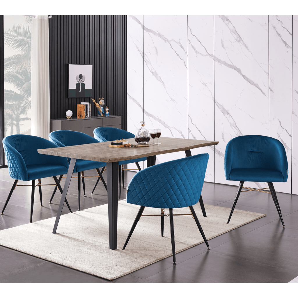 Vittorio LUX Velvet Dining Chair with Metal Legs - Perfect for Dining Room Living Room - Joe’s Haven