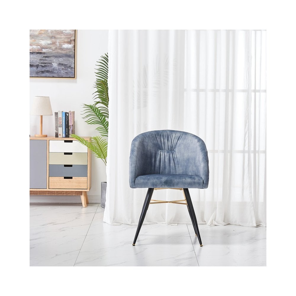 Vittorio LUX Velvet Dining Chair with Metal Legs - Perfect for Dining Room Living Room - Joe’s Haven