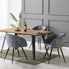 Vittorio LUX Velvet Dining Chair with Metal Legs - Perfect for Dining Room Living Room - Joe’s Haven
