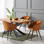 Vittorio LUX Velvet Dining Chair with Metal Legs - Perfect for Dining Room Living Room - Joe’s Haven