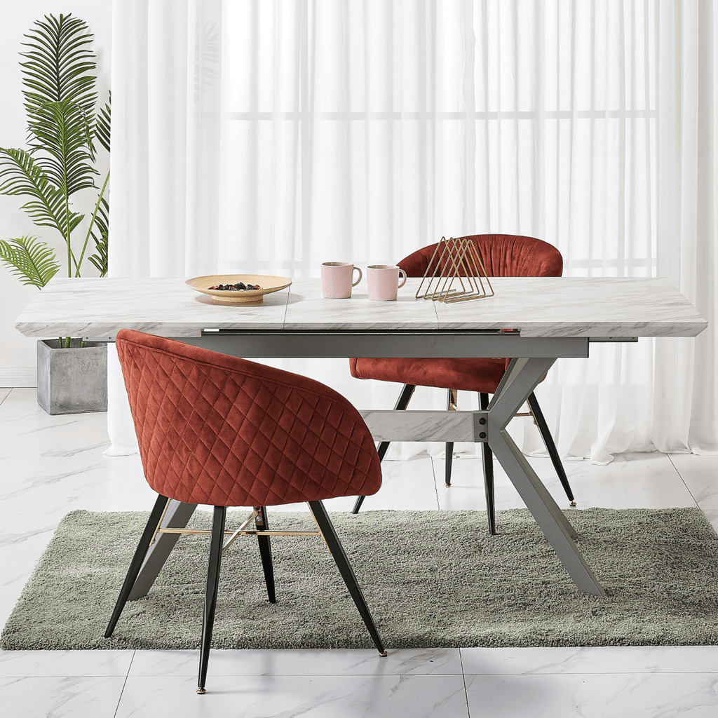 Vittorio LUX Velvet Dining Chair with Metal Legs - Perfect for Dining Room Living Room - Joe’s Haven