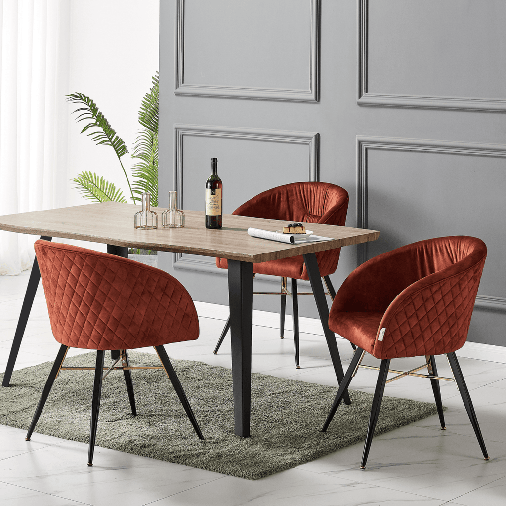 Vittorio LUX Velvet Dining Chair with Metal Legs - Perfect for Dining Room Living Room - Joe’s Haven