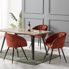 Vittorio LUX Velvet Dining Chair with Metal Legs - Perfect for Dining Room Living Room - Joe’s Haven